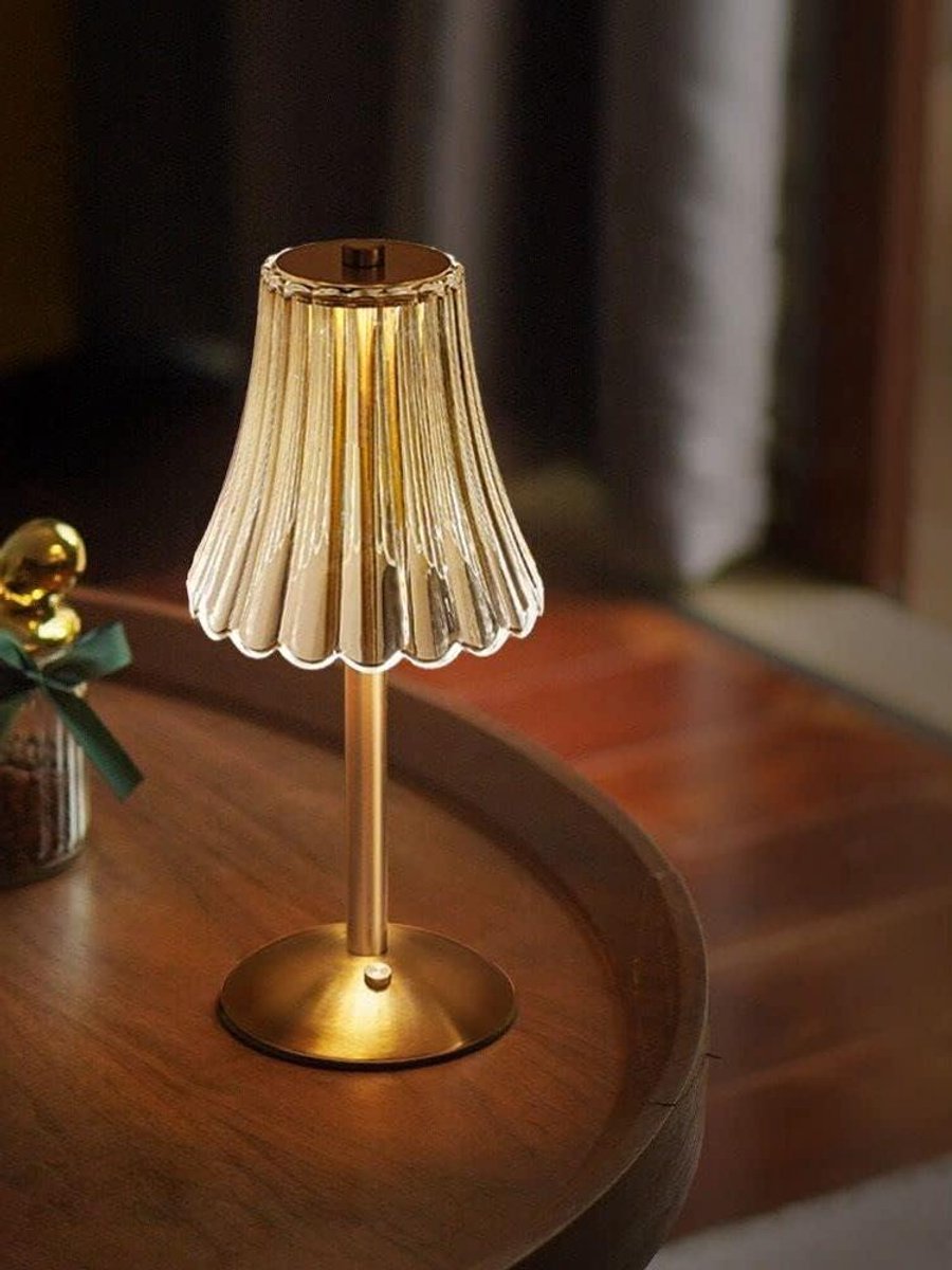 LED Table Lamp Wireless Battery Dimmable Bedside Lamp Desk Lamp for Living Room Bedroom 3 Light Colours by Kizozo