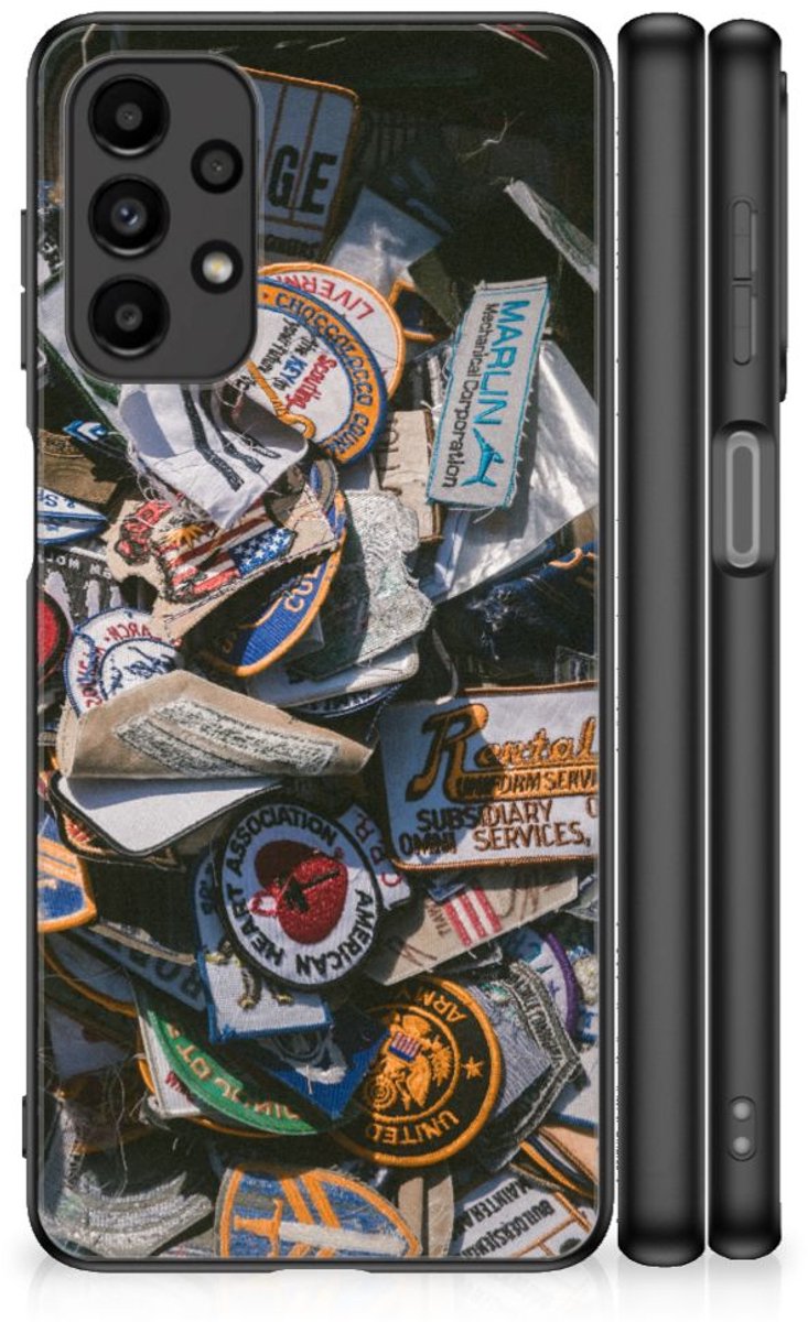 Back Cover voor Samsung Galaxy A13 4G Silicone Back Case Badges