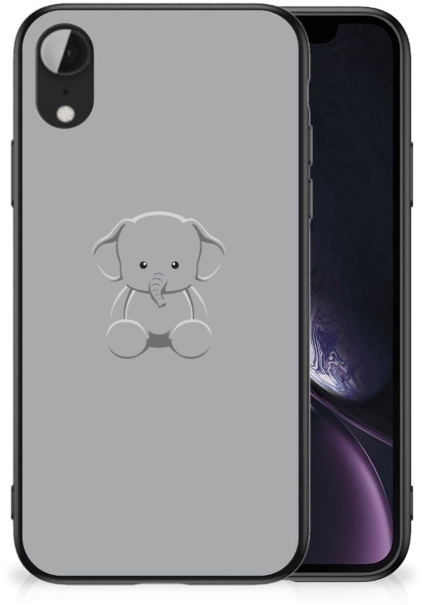 Apple iPhone XR Hoesje Grijs Baby Olifant