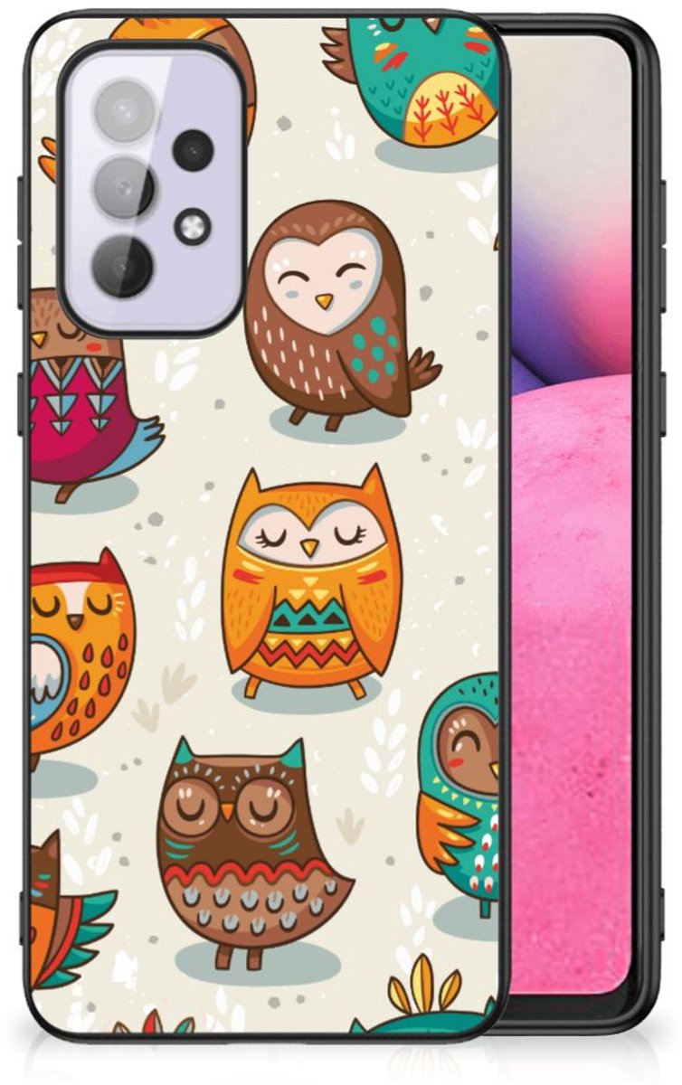 Samsung Galaxy A33 5G Dierenprint Telefoonhoesje Vrolijke Uilen