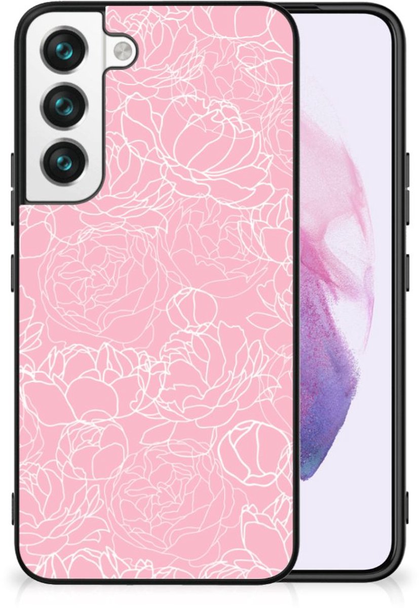 Samsung Galaxy S22 Bloemen Hoesje White Flowers