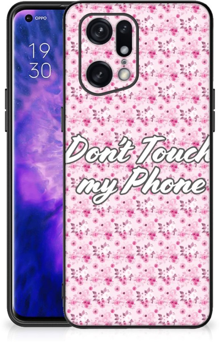 OPPO Find X5 Pro Telefoon Hoesje Flowers Pink DTMP
