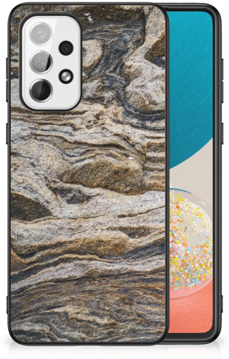 Samsung Galaxy A73 Marmeren Print Telefoonhoesje Steen