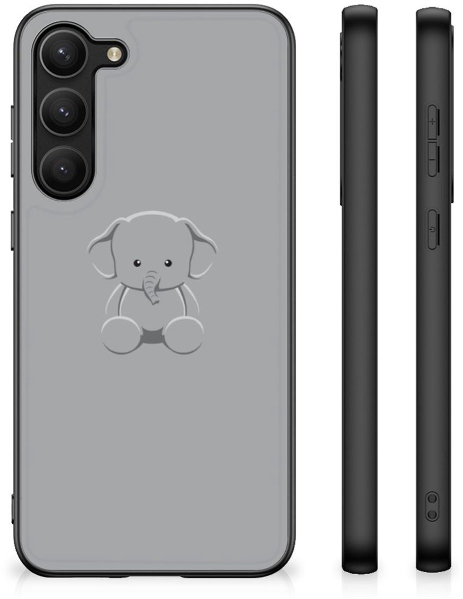 Samsung Galaxy S23 Plus Hoesje Grijs Baby Olifant