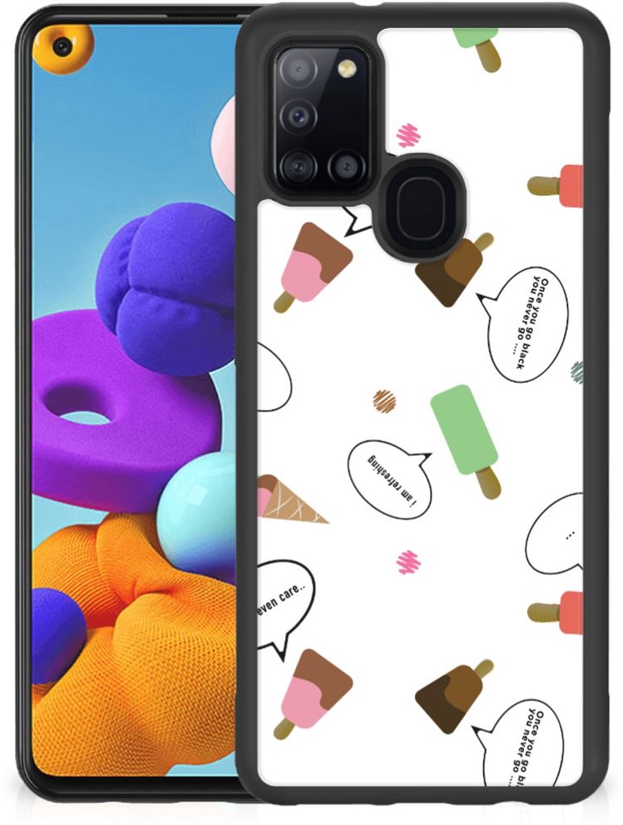 Back Cover voor Samsung Galaxy A21s Silicone Case IJsjes