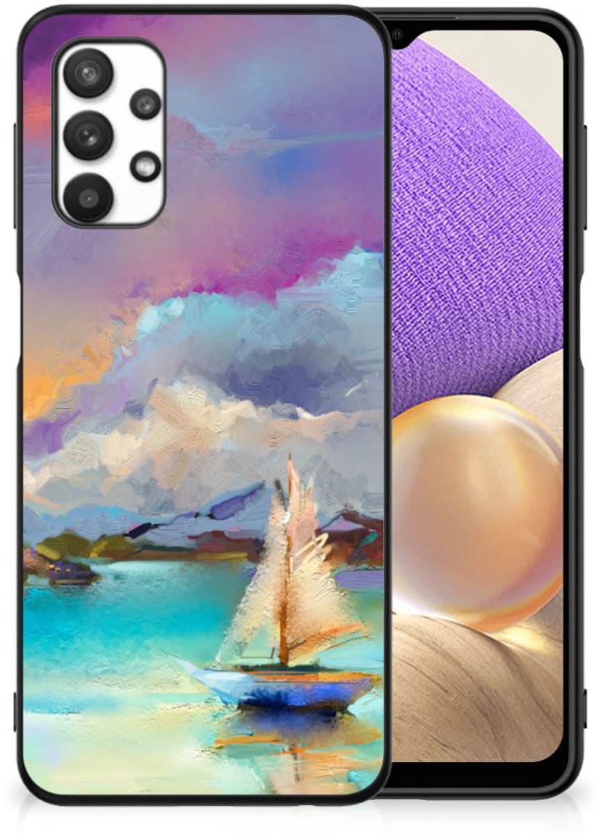 Back Cover voor Kleurrijke Telefoonhoesje Samsung Galaxy A32 5G Boat