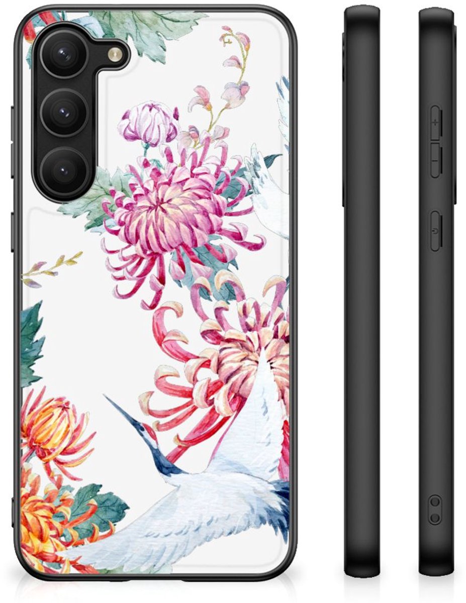 Samsung Galaxy S23 Plus Dierenprint Telefoonhoesje Bird Flowers