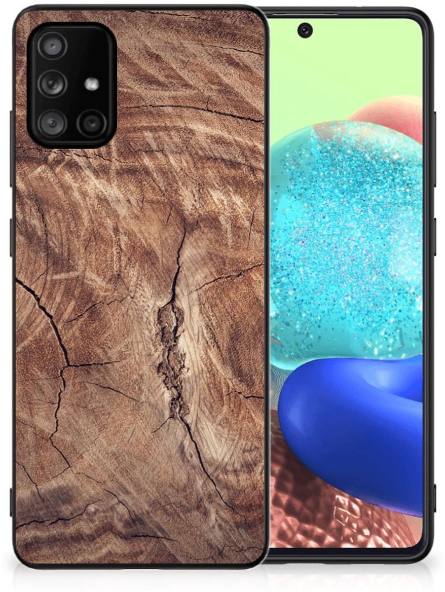 Samsung Galaxy A71 Houten Print Telefoonhoesje Tree Trunk