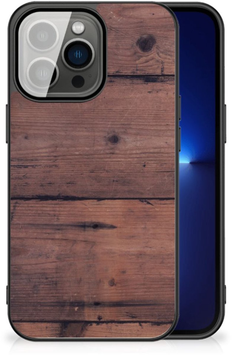 iPhone 13 Pro Houten Print Telefoonhoesje Old Wood