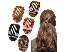 Haarspeld - 5 stuks - Haar accessoire - Haarclip - Gebogen platte clips - Platte klauwclip voor vrouwen - Geschikt voor dagelijks gebruik, sport, autorijden