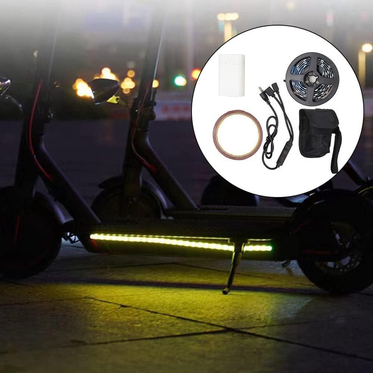 Allecto Plus Scooter LED Strip Light voor Nachtelijke Ritten Kleurverandering Waterdicht Veiligheid Skateboard Decoratie Geschikt voor Xiaomi M365 en Pro NineBot Compatibel