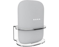 Allecto Plus - Houder voor Google Nest Audio - Wandhouder & Tafelblad Organizer met kabelbeheer - Geen schroeven nodig - Luidspreker Accessoires Rack