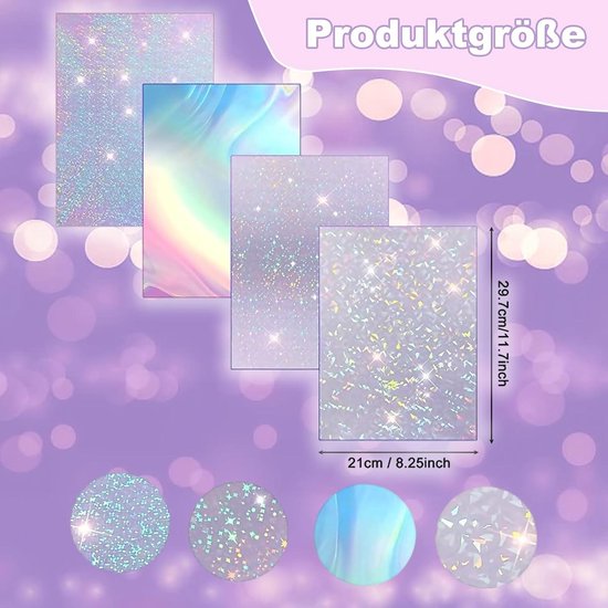 e-dama 100 vellen bedrukbare stickers A4 (210 x 297 mm), fotopapier