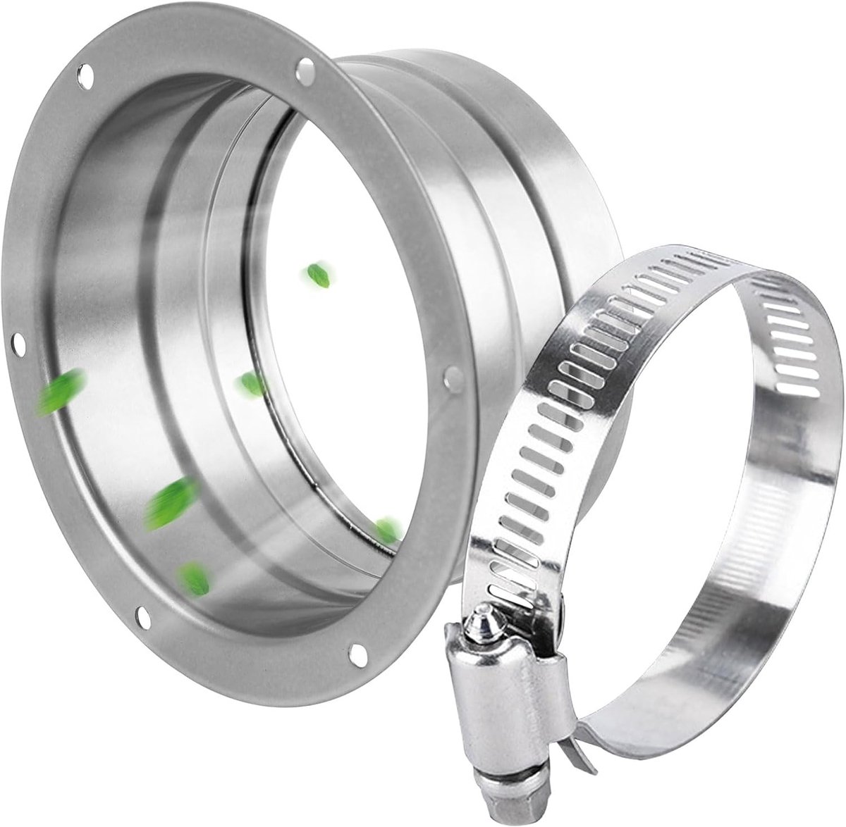 Afvoerslang met wandflens en adapter - Verbinding en montage - 1 stuk - Metaal