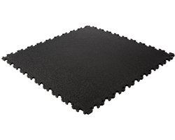 Rubbermagazijn | PVC kliktegel hamerslag - 7mm | 50x50cm | zwart | winkel | showroom | garage | prijs per stuk