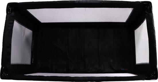 MamaLoes Campingbedje - Zwart - 120x60 cm - Inklapbaar Reisbedje - Met Draagtas en Bodemmatrasje
