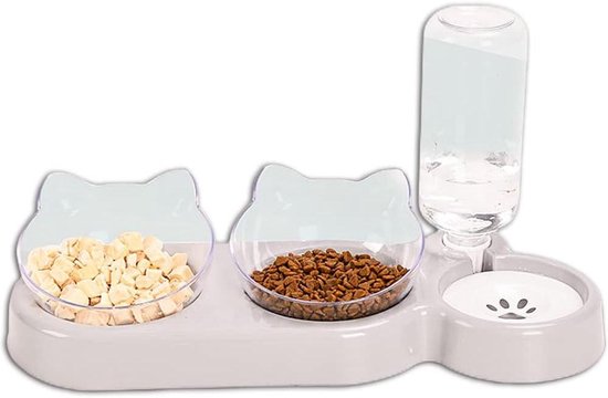 Waterbak voor honden, lekvrij, 3 l, roestvrij staal, voerbak voor grote honden, langzaam drinken, spatwaterdicht, waterdispenser, drijvende bak, vuilvrij (3 l
