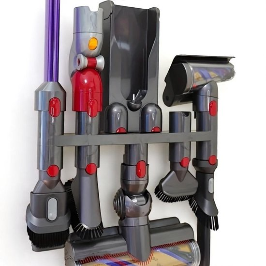 Foto: Dutchers ophangsysteem geschikt voor de dyson v7 v8 v11 v12 v15 modellen wandhouder stofzuiger muurbeugel onderdelen steelstofzuiger wall mount stofzuigeraccessoires docking station stofzuiger ruimtebesparend en stijlvol