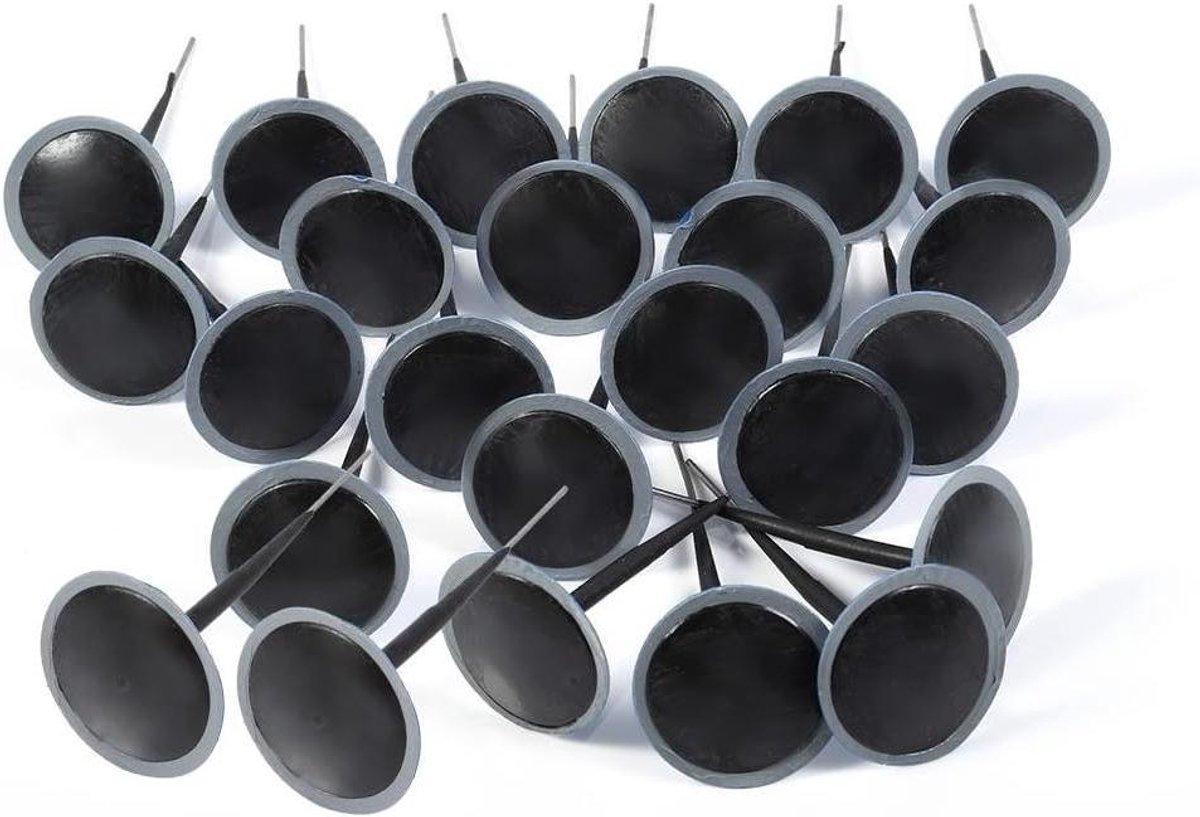 Allecto Plus - Reparatiepleisters voor autobanden - 6 mm paddenstoelspijker - 24 stuks set - Auto, motor, vrachtwagen - Banden reparatieset