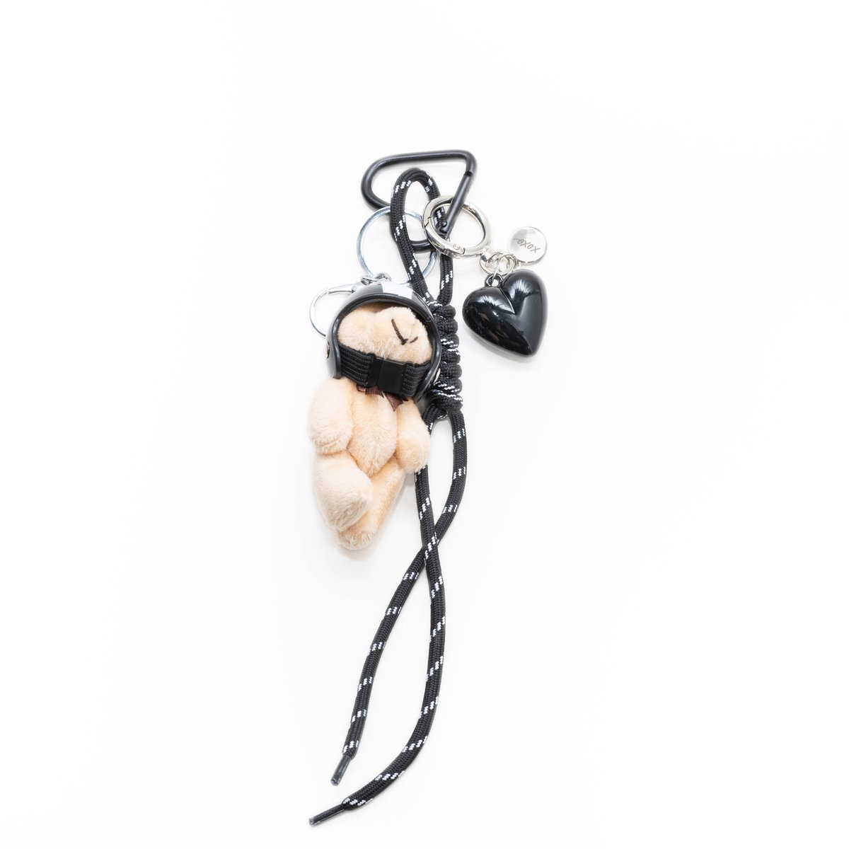 xoxo Wildhearts Bag Charm - Berry Pilot - Black - Hangertje voor handtas - Accessoire voor dames tas - Hanger met beertje - Teddybear - Sleutelhanger - Zwart