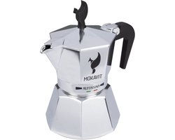 Percolator - Mokavit Alfonsina One – Italiaanse design Moka koffiezetter – 3 kopjes – Geschikt voor gas, vitro en inductie