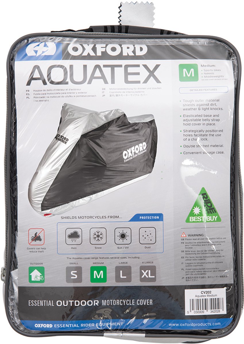Oxford Aquatex Motorhoes - Scooterhoes - CV202 - Oxford Waterdicht - Inclusief Opbergtas - Gesealde Naden - Voor Binnen en Buiten – Universeel - Maat M - 229 x 99 x 125cm (l x b x h) – foto 5