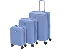 Princess Traveller Oceans kofferset 3 delig (S/M/L) - Cornflower Blue - Lichtgewicht koffers - 191L - GRS gecertificeerd