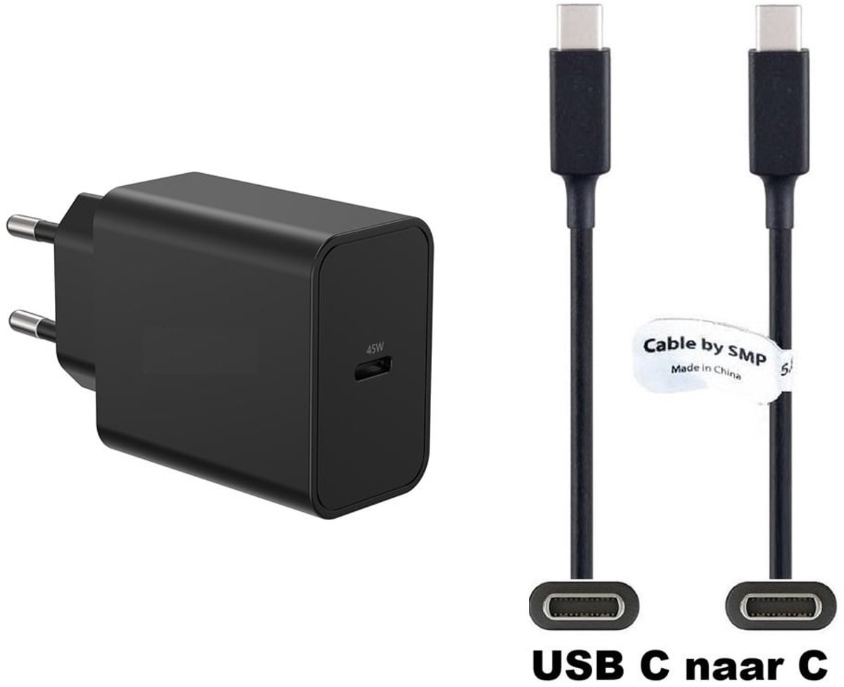 OneOne 45W super snellader. Oplader met sterke 1,5m USB C naar C kabel. PD lader adapter past op Xiaomi 13, 13 Lite, 13 Pro, 13T, 13T Pro, 14, 14 Civi, 14 Ultra, 14T, 14T Pro, 15, 15 Pro, 15 Ultra, Civi 2, Civi 3
