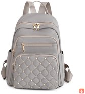 Rugzak dames 27x12x32 cm - Elegante schoudertas met veel vakken - Schooltas en reistas voor tienermeisjes en vrouwen