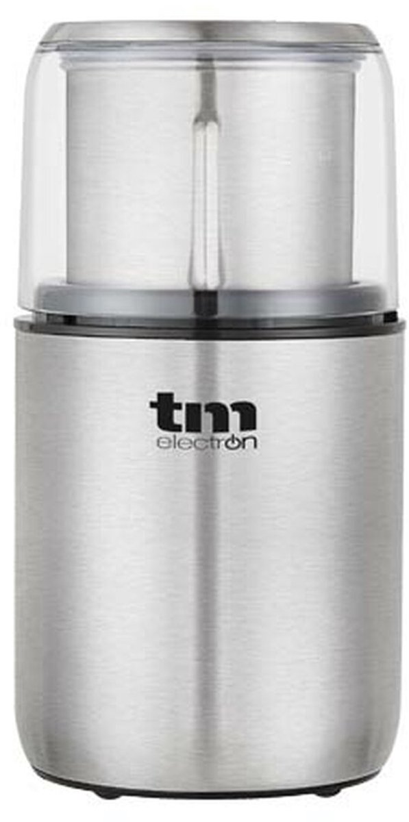 Koffiemolen TM Electron 200 W roestvrij staal 50 g met transparant kijkvenster