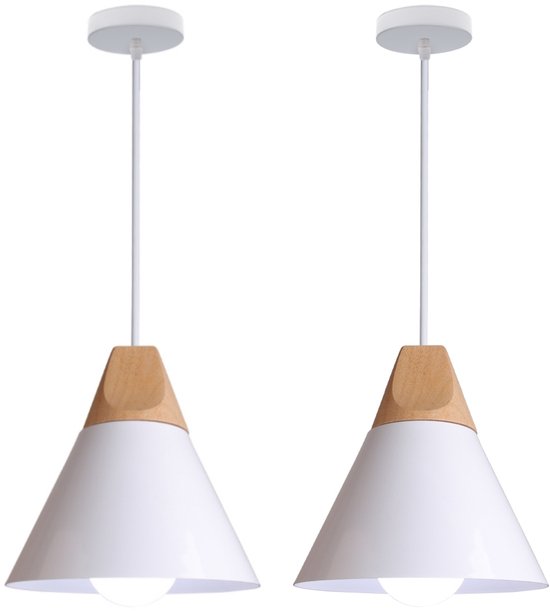 DLGLOLIN Hanglamp van glas, vintage, kroonluchter, woonkamer, wit