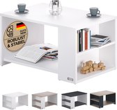 CASARIA® Salontafel met Opbergvak 95x55x50cm Krasbestendig Hout 50 kg Laadvermogen Modern Groot Woonkamer Kantoor Sofa Bank Tafel Bijzettafel Hout Antraciet