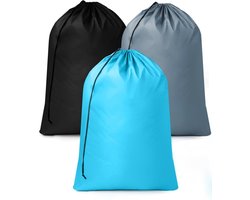 Trekkoordtas - M - 3 stuks - 70*100CM - 3 kleuren - Waterdicht - Stofdicht - Sluiting met trekkoord - Scheurvast - Herbruikbaar - Opbergtas - Reistas - Tas voor natte kleding - Schoenentas - Waszak voor op reis