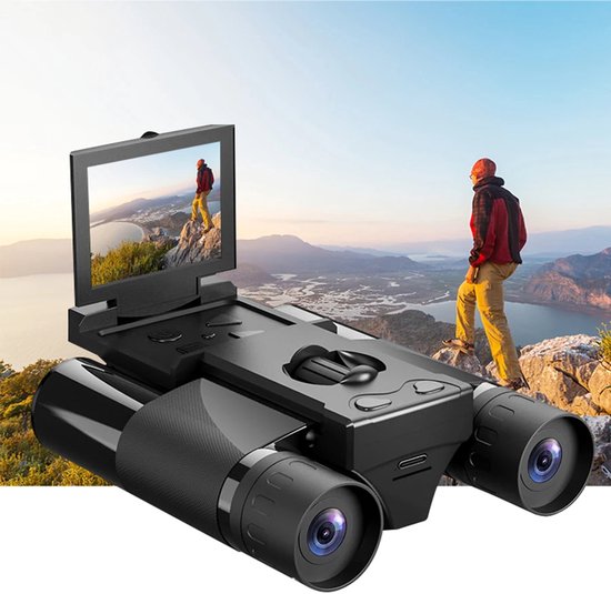 HD verrekijker met camera – video en foto – zwart