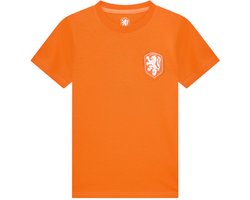 Nederlands Elftal Logo T-Shirt Kinderen - Maat 152 - Oranje - Jongens & Meisjes - KNVB - Fankleding - Fanshirt - Voetbal - Officiële Merchandise