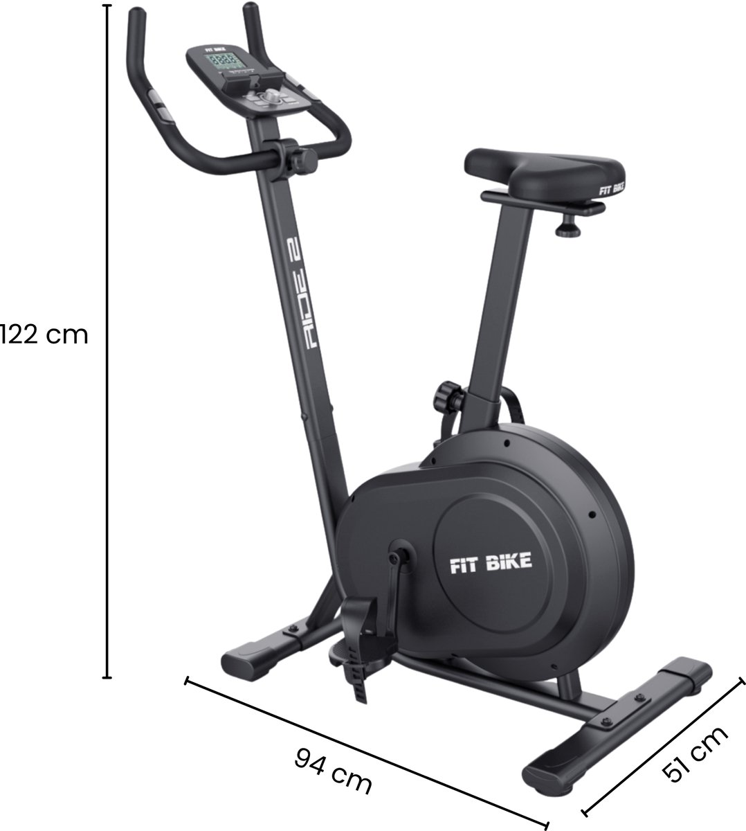 Afbeelding 3 van FitBike - Ride 2 - Hometrainer - 12 Trainingsprogramma's - Hartslagsensoren