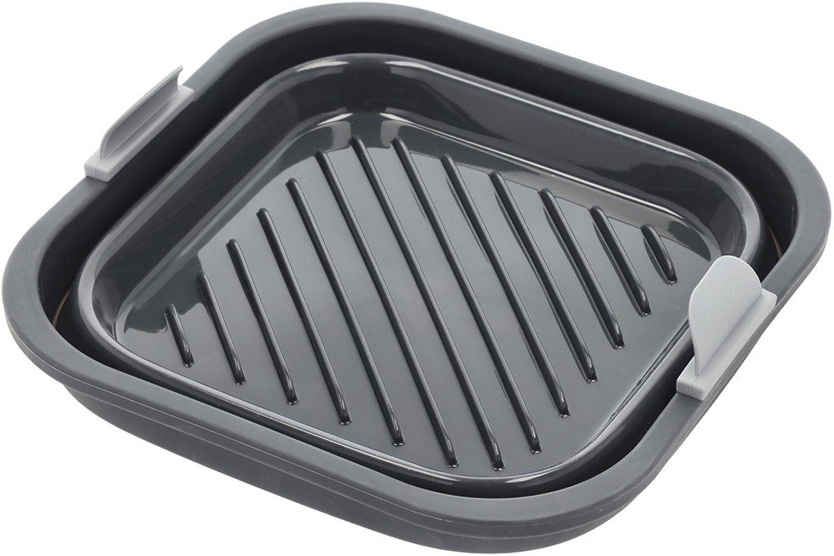 HOLM Vierkant Siliconenvorm voor airfryer 19 x 19 x 8 cm