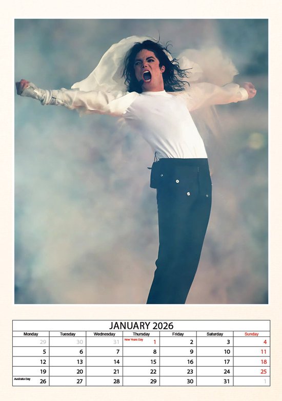 Michael Jackson Kalender 2026 A3