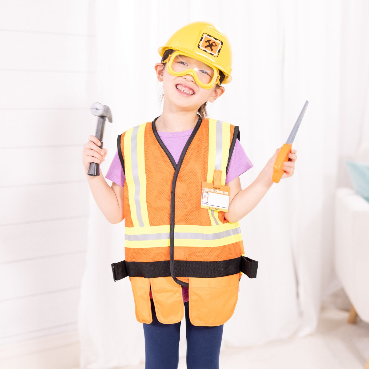 Melissa & Doug – Verkleedset bouwvakker – Inclusief helm en gereedschap — afbeelding 4