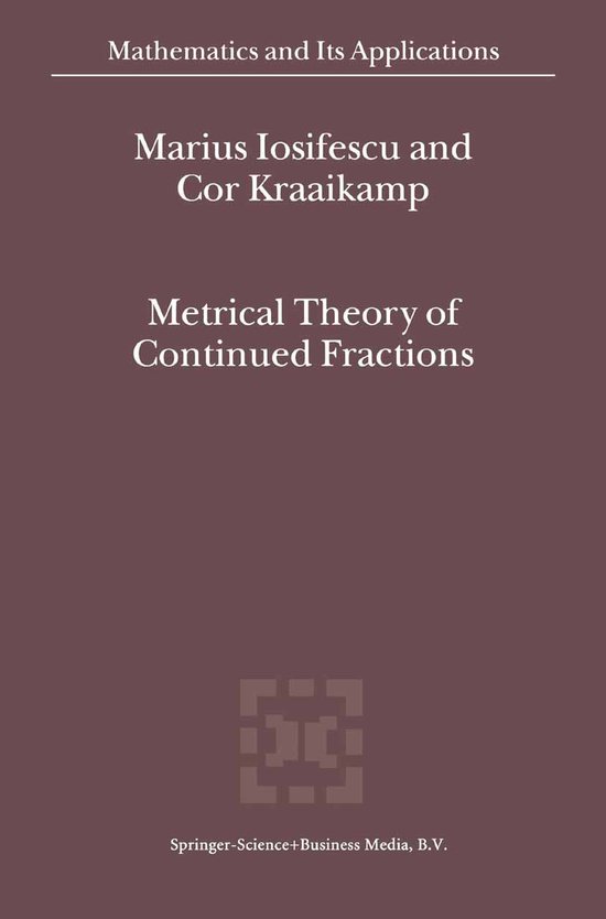 Metrical Theory of Continued Fractions - cover