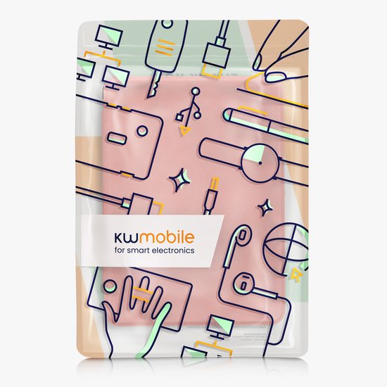 kwmobile Case Compatible with Amazon Kindle Paperwhite (2024)/Colorsoft - PU Nubuck Leather Protective e-Reader Flip Case Cover - Dusty Pink van kwmobile — afbeelding 4