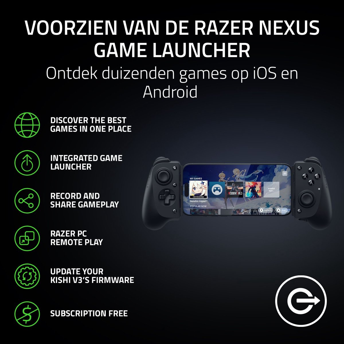 Razer Kishi V3 - Gaming Controller voor iPhone, Android en PC - USB-C - Zwart – foto 6
