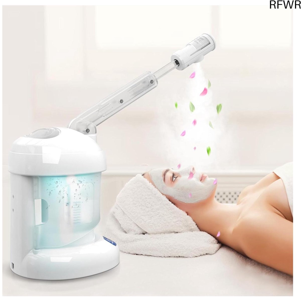 RFWR® Professionele Gezichtsstomer - Nano-ionische, Warme Nevel Verzorging voor Thuis en Salon