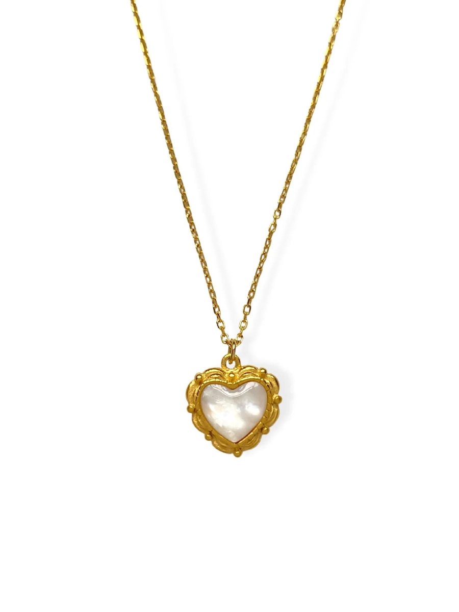 Cliste Couture Clara Heart Necklace - Sieraden - Vrouwen Ketting - Goudkleurig - Ketting Dames - Staal - vadeau voor vrouwen