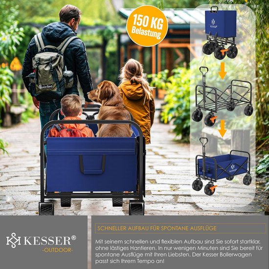 RFWR® Opvouwbare Bolderkar voor Transport en Tuinactiviteiten - Maximaal 80 kg van RFWR — afbeelding 4