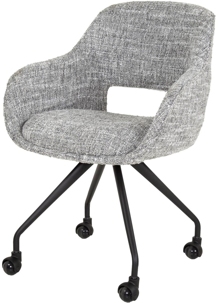 Luxe Eetkamerstoel met Armleuning Set van 2 - Eetkamer Stoelen - Industriële Stoel - Eetafelstoel / Keukenstoel - Eetgroep voor 2 personen - Eetstoelen 2 set - Eet Stoelen