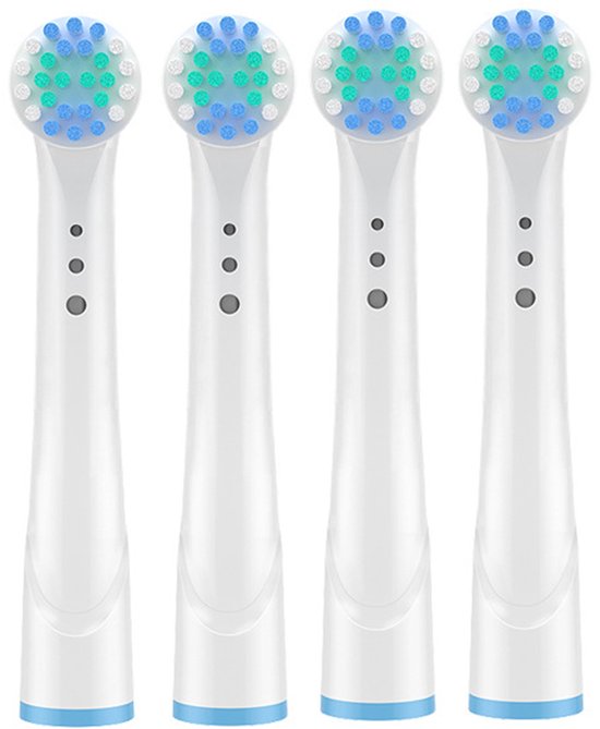 Foto: Naxsir 4 vervangende tandenborstelkoppen diepe reiniging passend bij elektrische tandenborstels compatibel met oral b modellen 