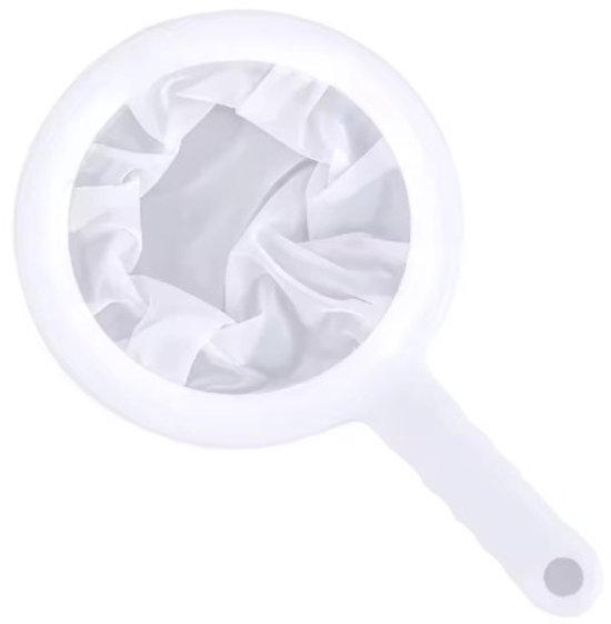 Foto: Scoby fijne keukenzeef nylon zeefje kookaccessoire strainer 11 cm zwart