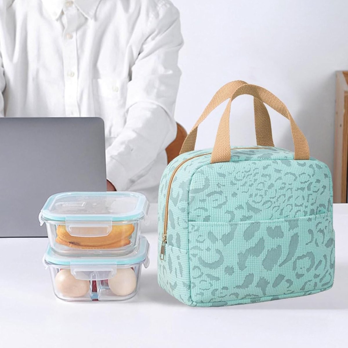 Lunchtassen voor kinderen - lunchtas lunchtas herbruikbaar - Lunchtassen - Lunchtassen voor dames en heren - 6 l mini koeltas - kleine geïsoleerde picknicktas - voor werk, school, picknick, reizen (blauw) — cadeau in Cadeau-ideeën - foto 7