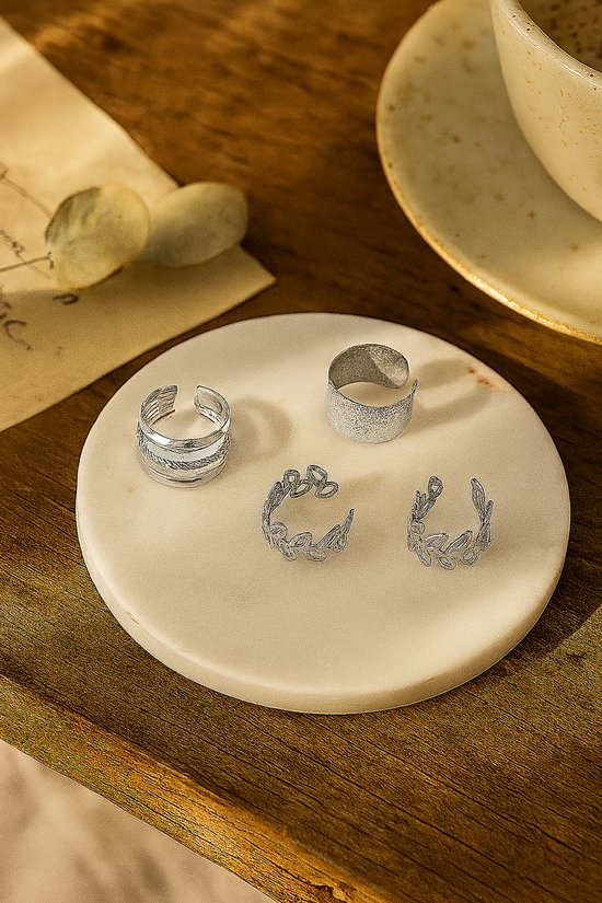 ALEXCRAFT Set van dikke zilveren niet-piercing oormanchetten nep kraakbeen helix geen oorgat wrap oorbellen voor vrouwen, Sterling zilver, Sterling zilver